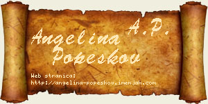 Angelina Popeskov vizit kartica